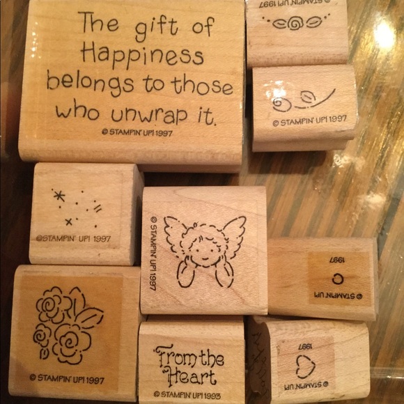 Gift of Happiness rubber stamp set - Picture 2 of 5